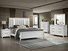 Crown Mark Furniture Cressida Queen Upholstered Panel Bed in White B7300-Q image
