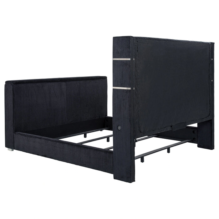 Tisdall Wingback TV Bed with Flame Visualizer