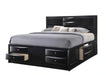 Crown Mark Furniture Emily Captain's King Bed in Black image