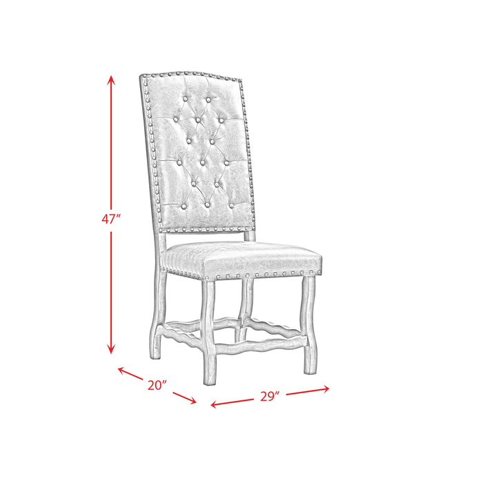 Gramercy 7PC Dining Set-Table and Six Tufted Tall Back Chairs
