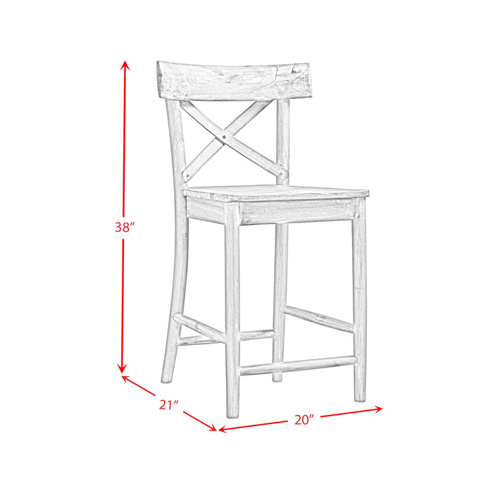 Callista Round Counter Height 5PC Dining Set-Table and Four Stools