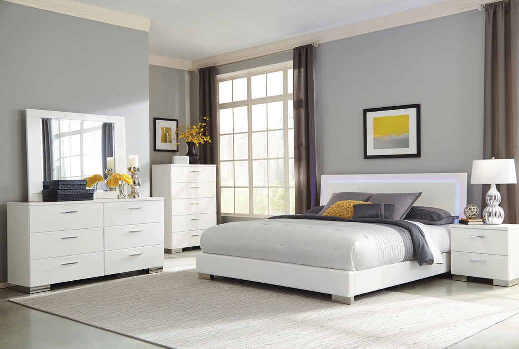 Felicity Panel Bed with LED Lighting
