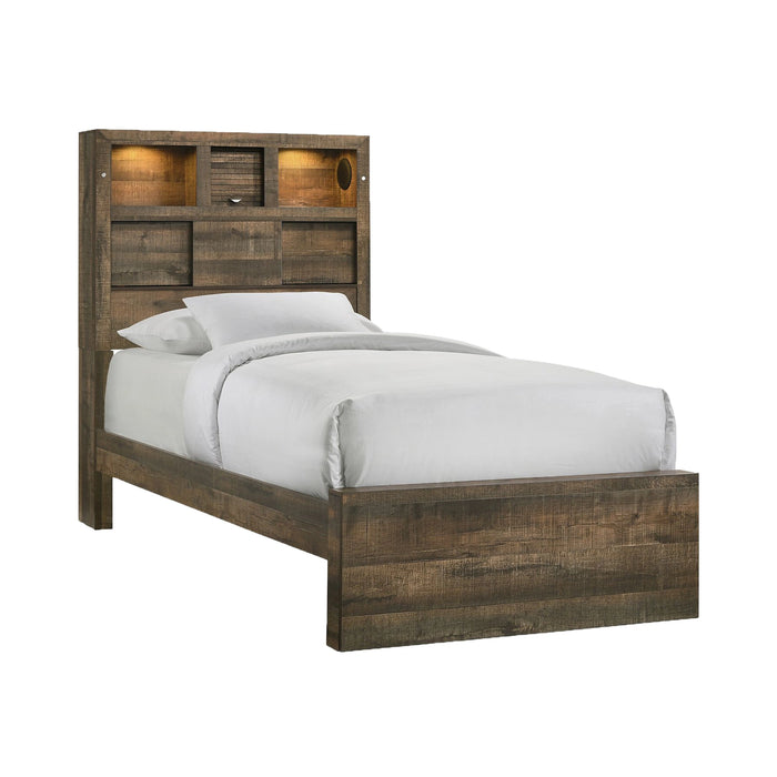 Bailey Bookcase Panel Bedroom Set with Bluetooth