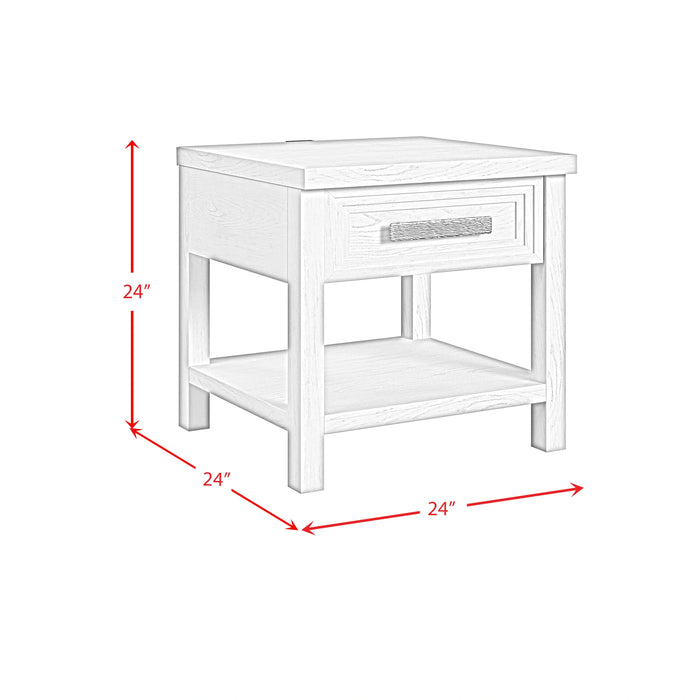 Avalanche 3PC Occasional Table Set in Antique White-Coffee Table & Two End Table
