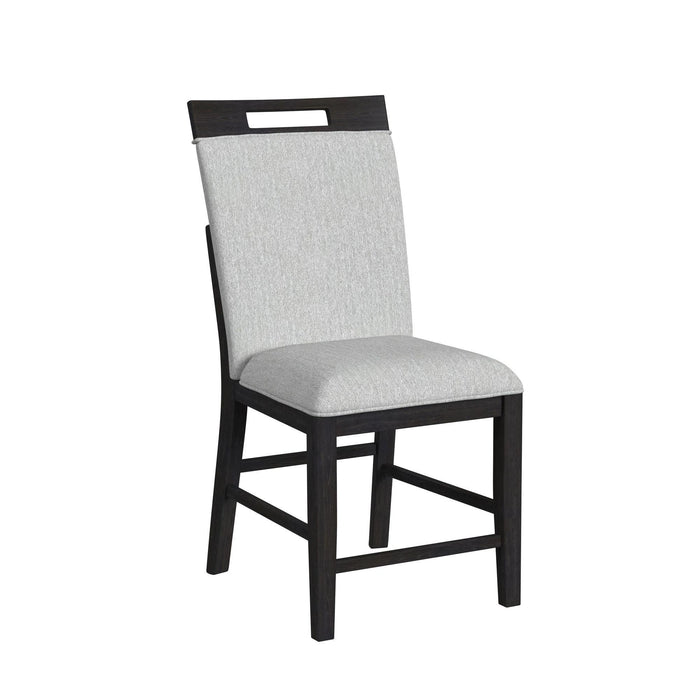 Transcend Counter Side Chair with Light Grey Fabric in Charcoal (2 Per Carton)