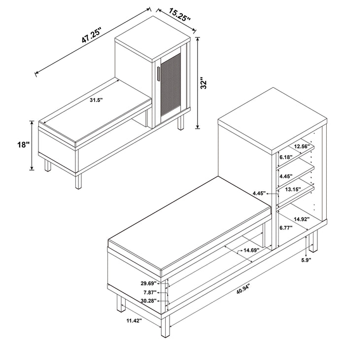 Teller Storage Benches