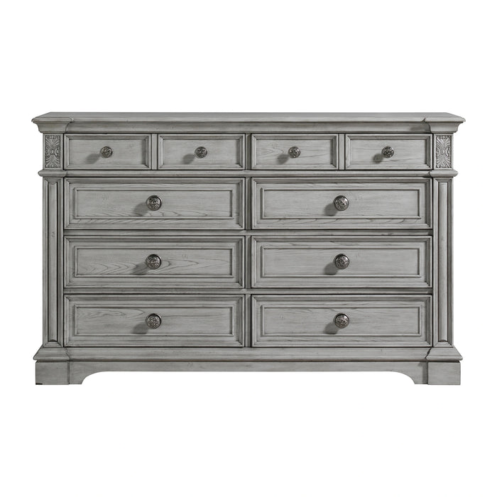 Glenmore 8-Drawer Dresser in Aged Grey