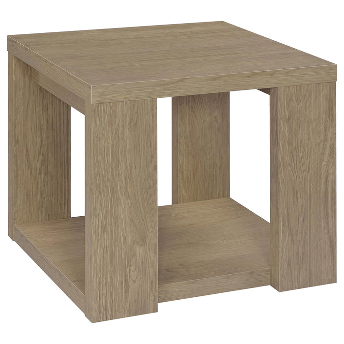 Pavone Open-Shelf Coffee and End Table Set - Latte 2-Piece Set