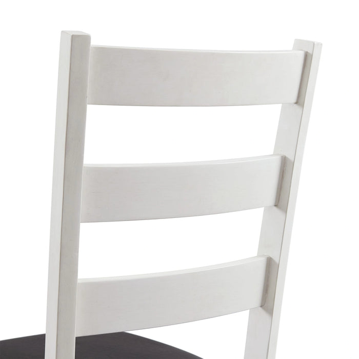 Martin 3 pc Drop Leaf Dining Set (Dark Brown Top - White Base)