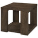 Pavone Open-Shelf Coffee and End Table Set - Dark Rustic Mango 2-Piece Set