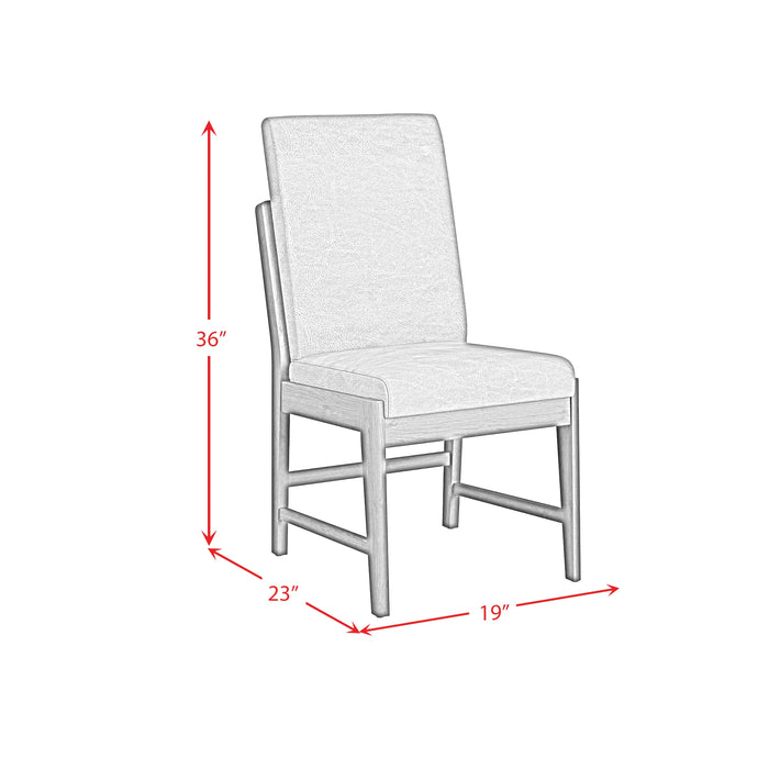 Brisbane Dining Side Chair with Boucle Beige Fabric in Brown (2 Per Carton)
