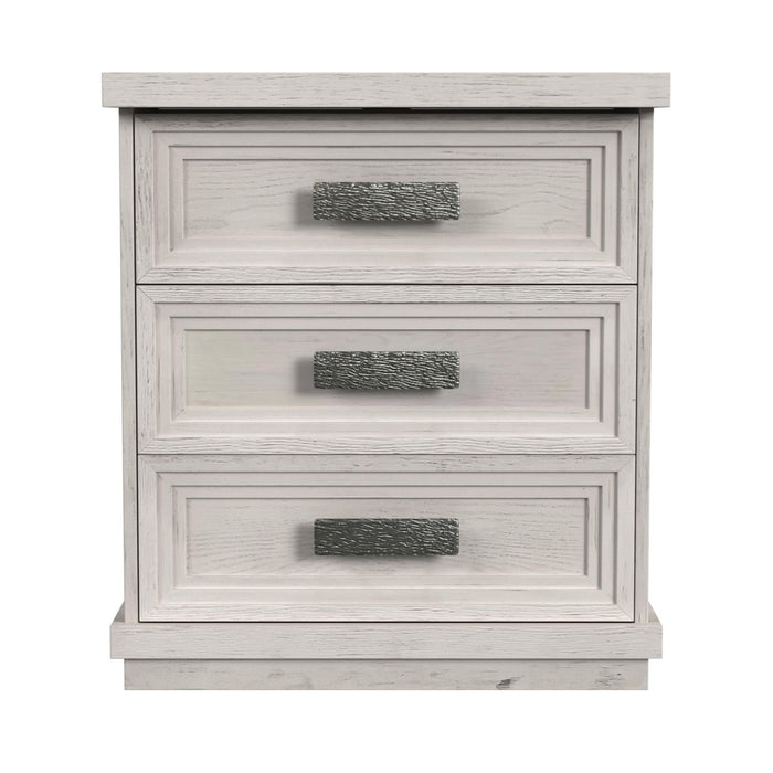 Avalanche 3-Drawer Nightstand with USB in Antique White
