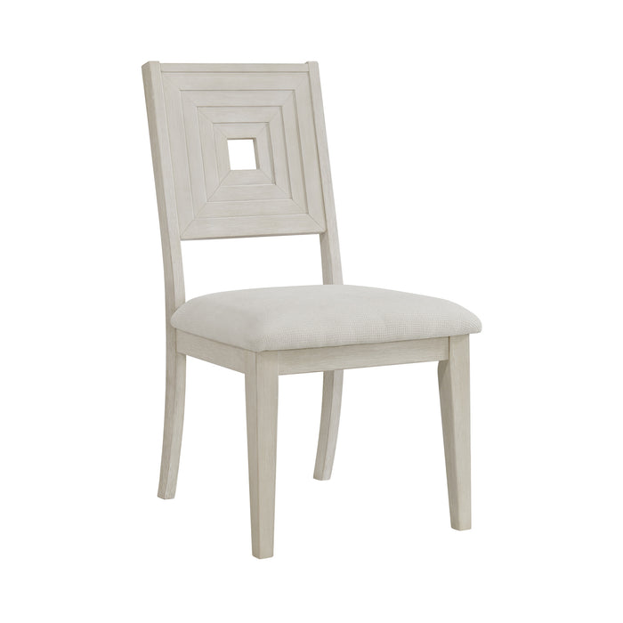 Avalanche Standard Height Dining Set in Antique White-Table and Four Chairs