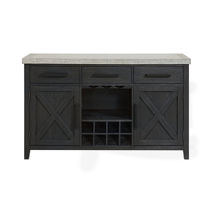 Axel Server in Light Grey and Espresso