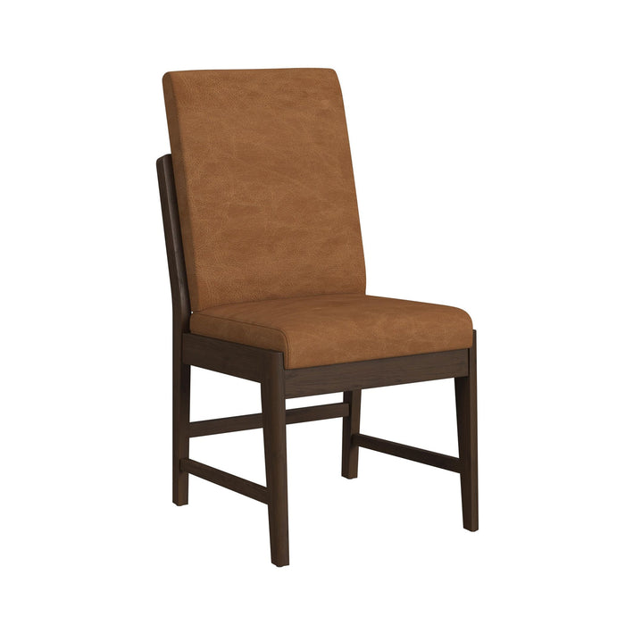 Brisbane Standard Height Dining Set in Brown-Table and Four Fabric Chairs
