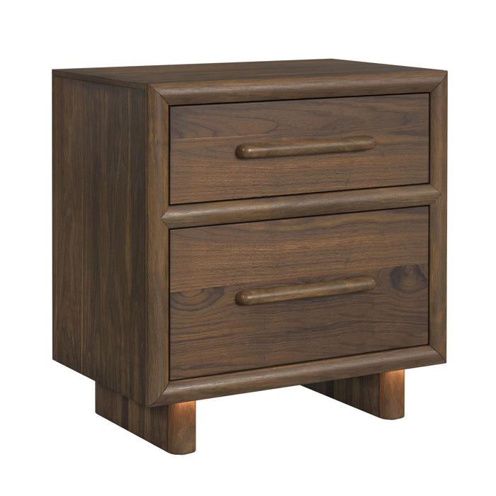 Brisbane UPH Bedroom Set with Boucle Beige and LED