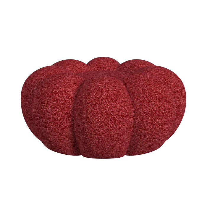Bubble Swivel Chair and Ottoman in Red
