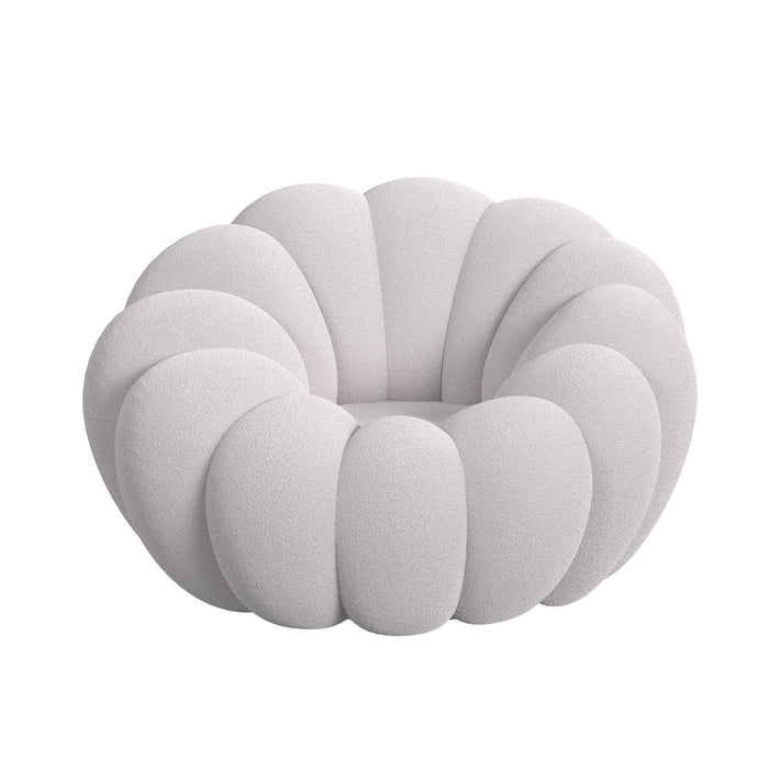 Bubble Swivel Chair and Ottoman in Grey
