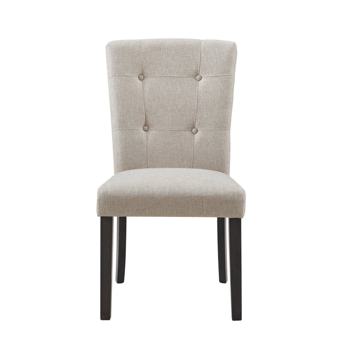 Lexi Tufted Fabric Side Chair in Beige (2 Per Pack)