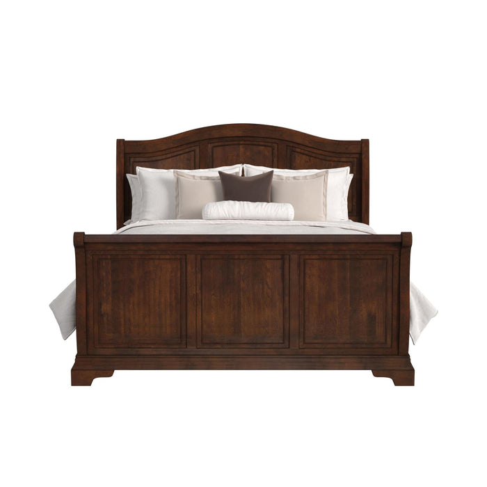 Cameron Cherry Sleigh Bed