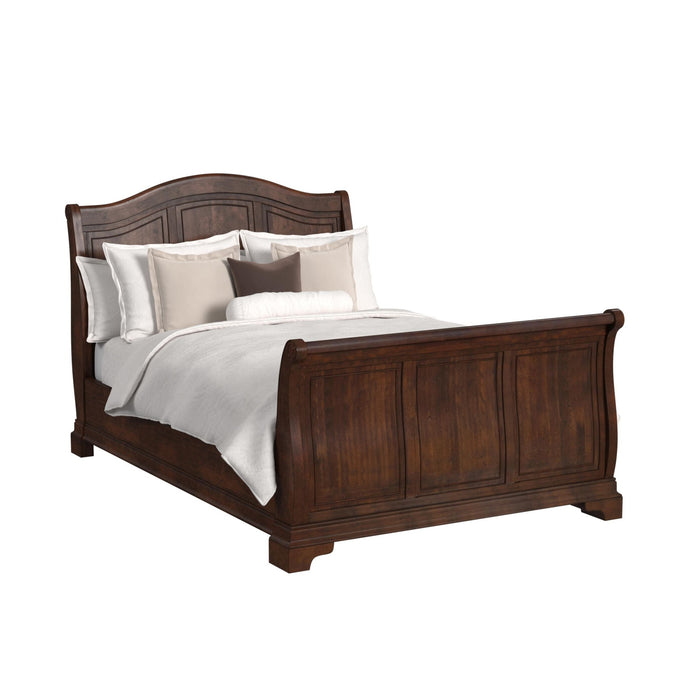 Cameron Cherry Sleigh Bed