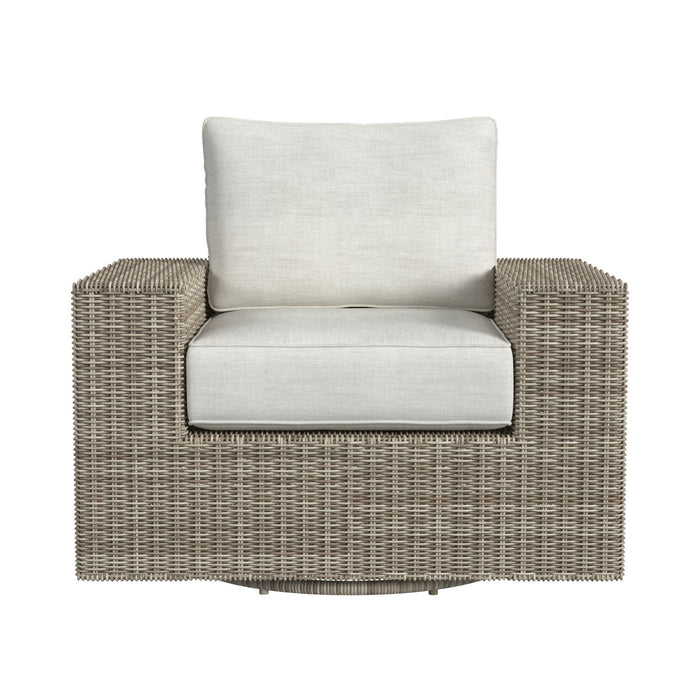 Carmona Swivel Chair - Natural and Olefin Beige