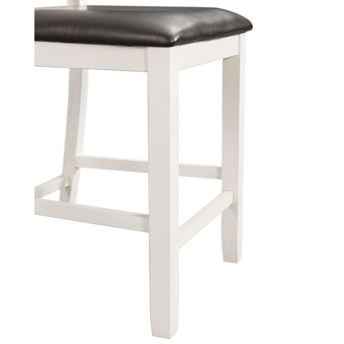 Martin 5pc Counter Set (Dark Brown Top - White Base)