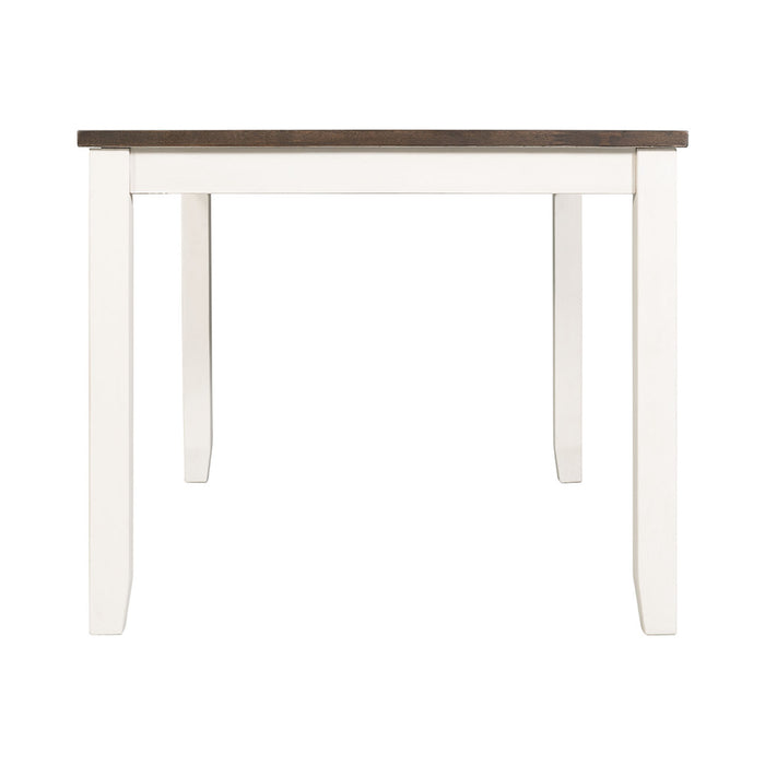 Martin 5 Pc Dining set (Dark Brown Top - White Base)