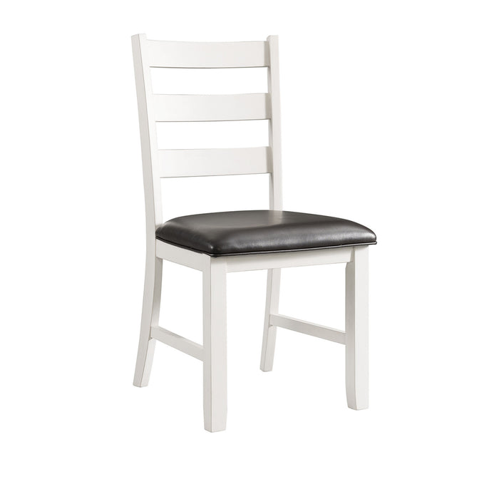Martin 3 pc Drop Leaf Dining Set (Dark Brown Top - White Base)