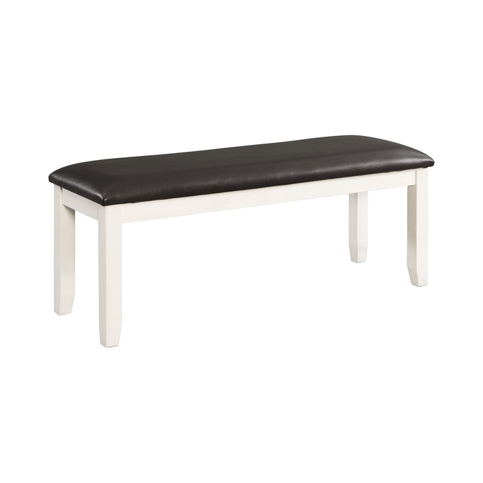 Martin 6 Pc Dining set (Table+ 4 + Bench) (Dark Brown Top - White Base)
