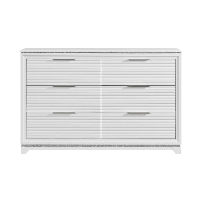 Denmark 6-Drawer Dresser in White