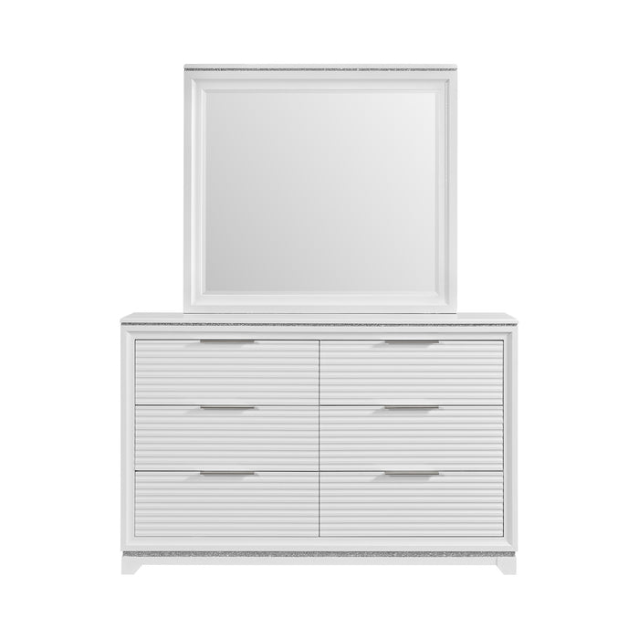 Denmark Dresser and Mirror Set in White