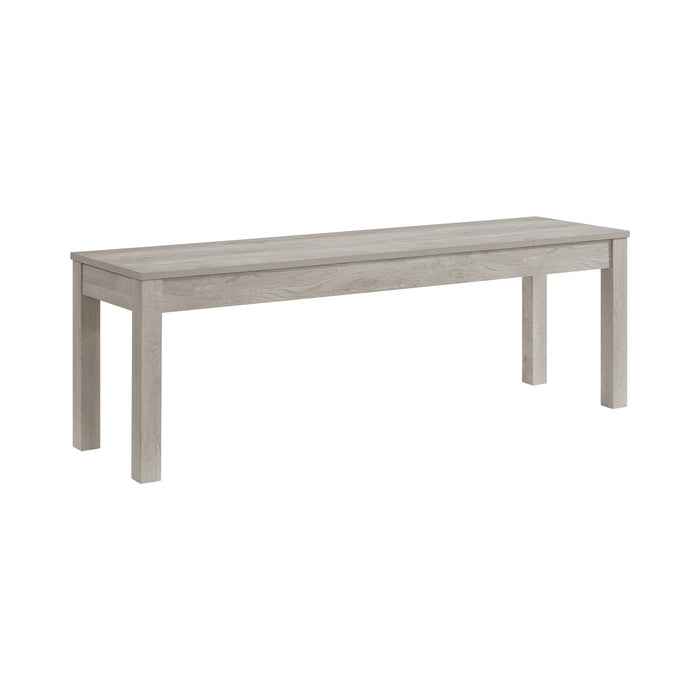 Eleanor Standard Height Dining Set in White-Rectangular Table and Four Chairs