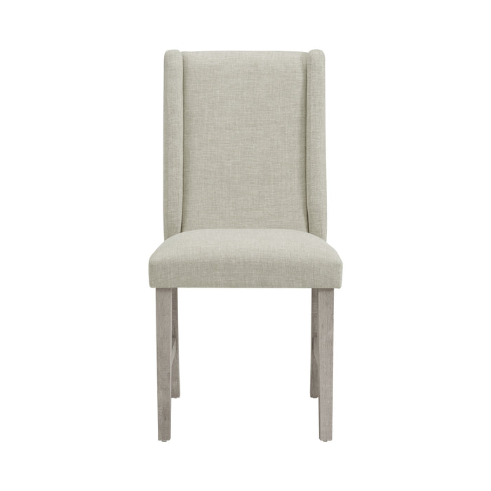 Eleanor Dining Side Chair with Heirloom Fabric in White (2 Per Carton)