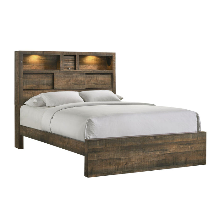 Bailey Queen Bookcase Panel Bed with Bluetooth