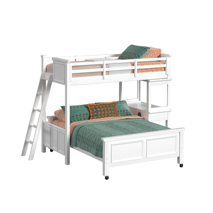 Hampton Kids Over Loft with Ladder and Desk with Speaker Bedroom Set