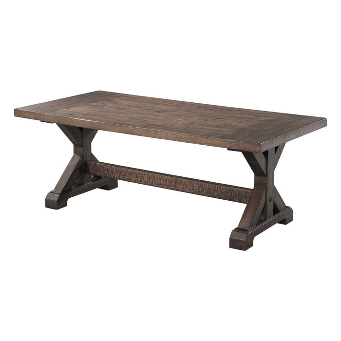 Finn 3PC Accent Trestle Table Set-Coffee Table & Two End Tables