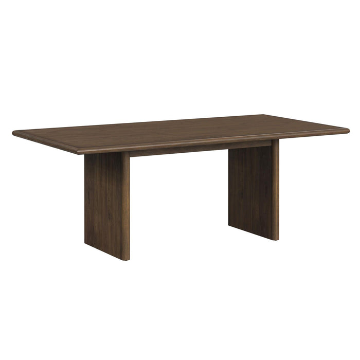 Brisbane Standard Height Dining Set in Brown-Table and Four Fabric Chairs