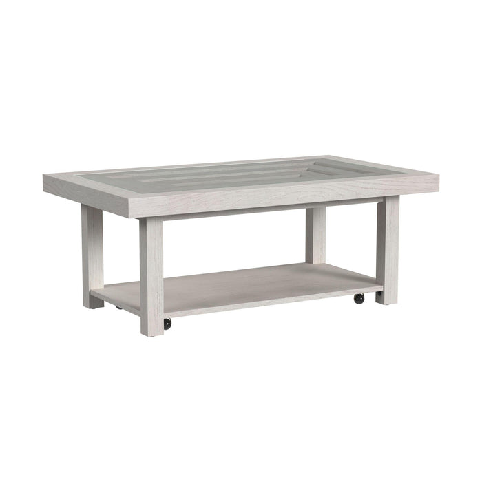 Avalanche 3PC Occasional Table Set in Antique White-Coffee Table, End Table & Sofa Table