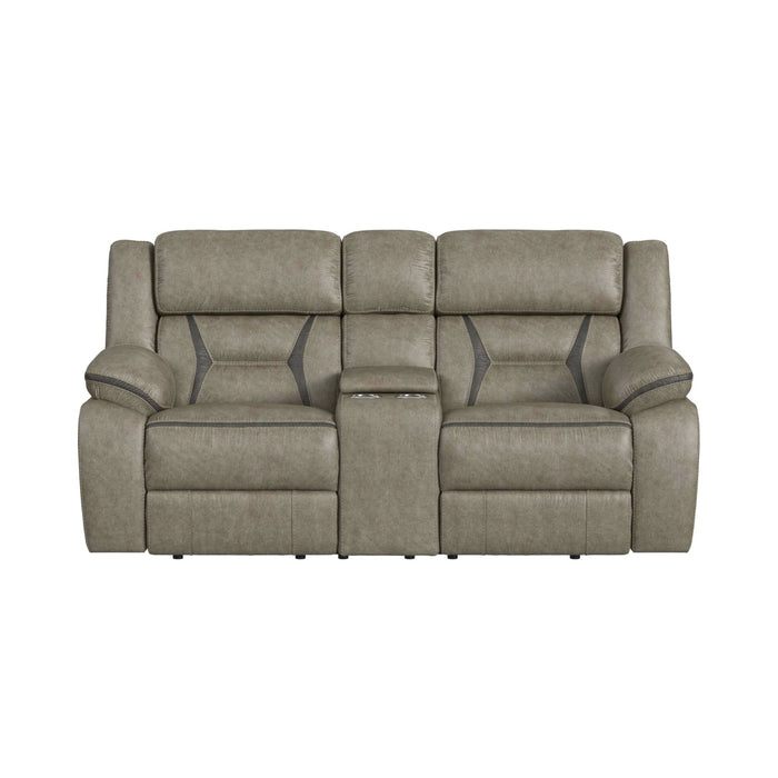 Engage Motion Loveseat with Console in Corral Grey