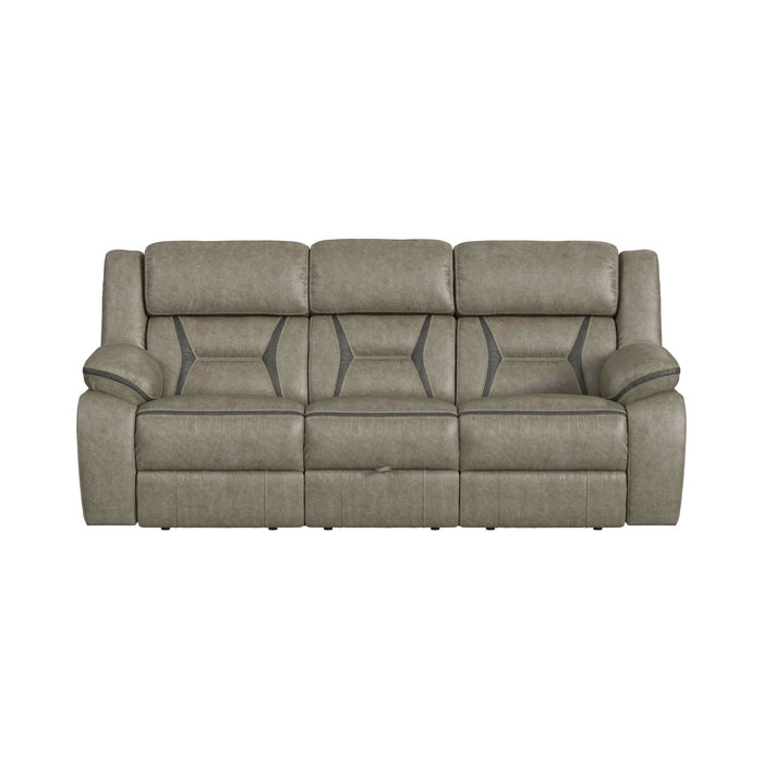Engage Motion Sofa with DDT, Drawer and PWS in Corral Grey