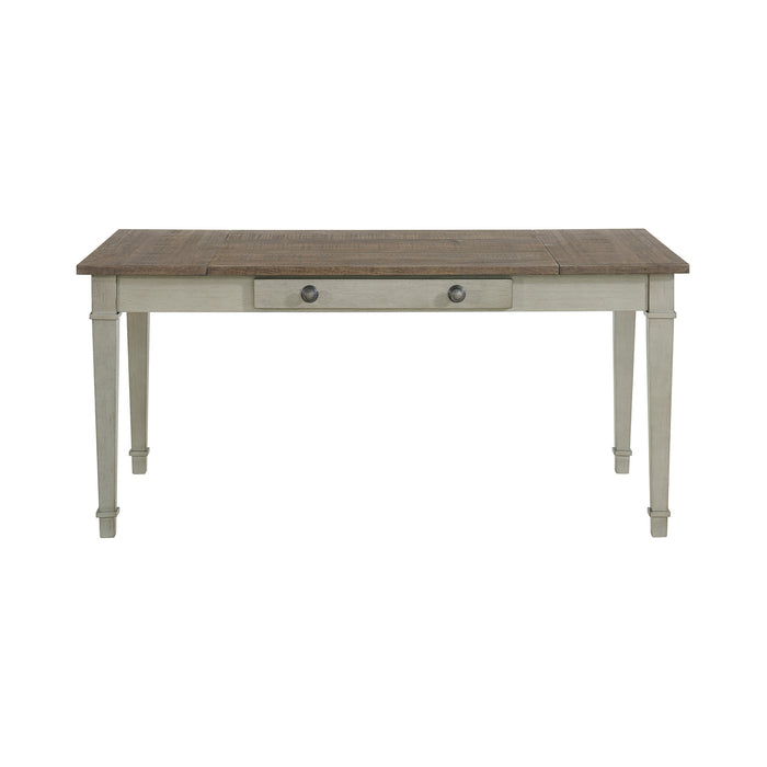 Farmington Rectangular Dining Table in Medium Brown and Washed Stone