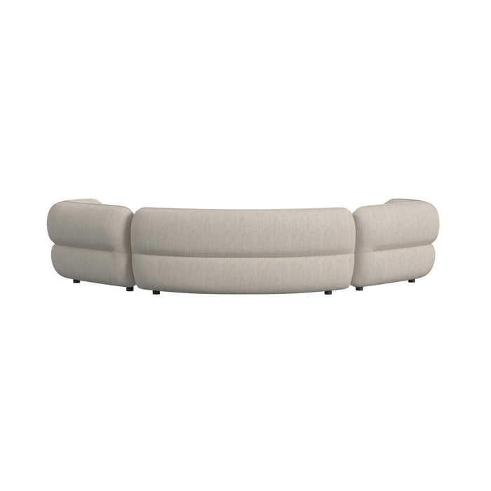 Four Seasons Sectional Set in Woolen Camel with 6 Pillows