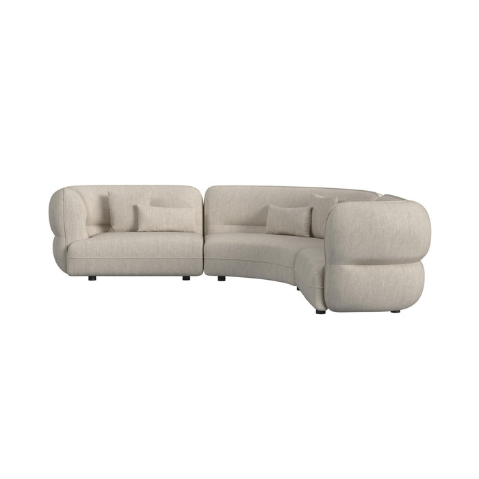 Four Seasons LHF Loveseat in Woolen Camel with 2 Pillows