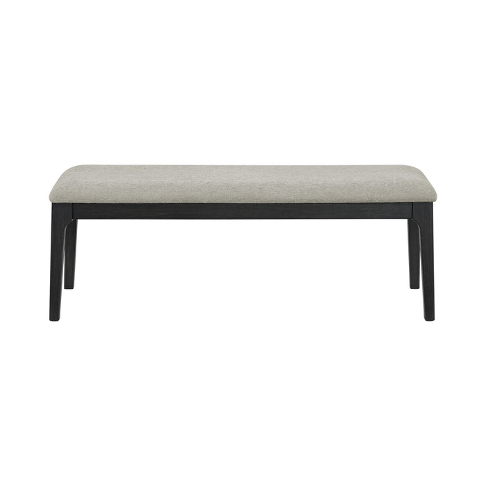 Garcia 6PC Dining Set with Table, 4 Chairs, and Bench in Black