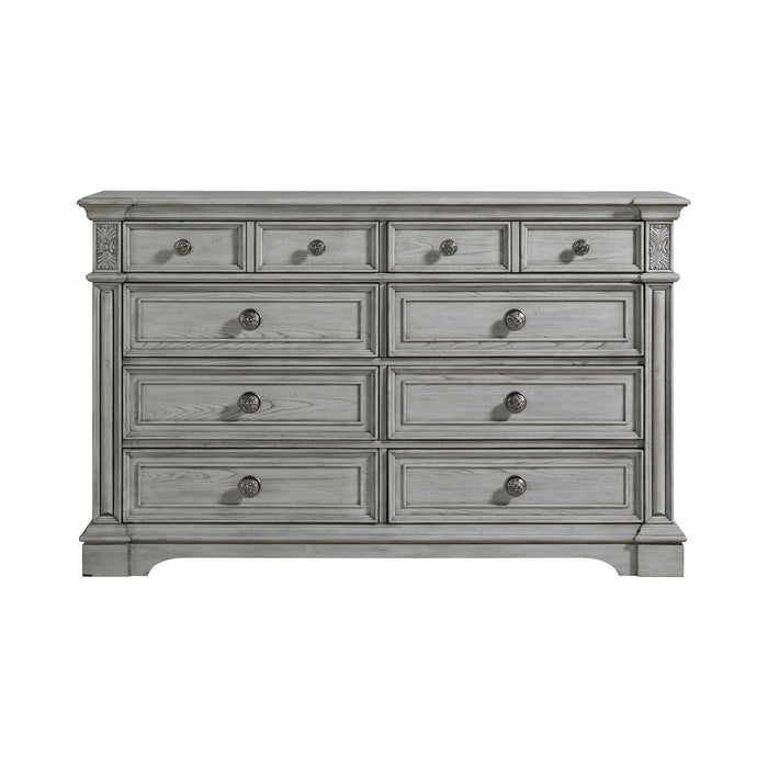 Glenmore 8-Drawer Dresser in Aged Grey