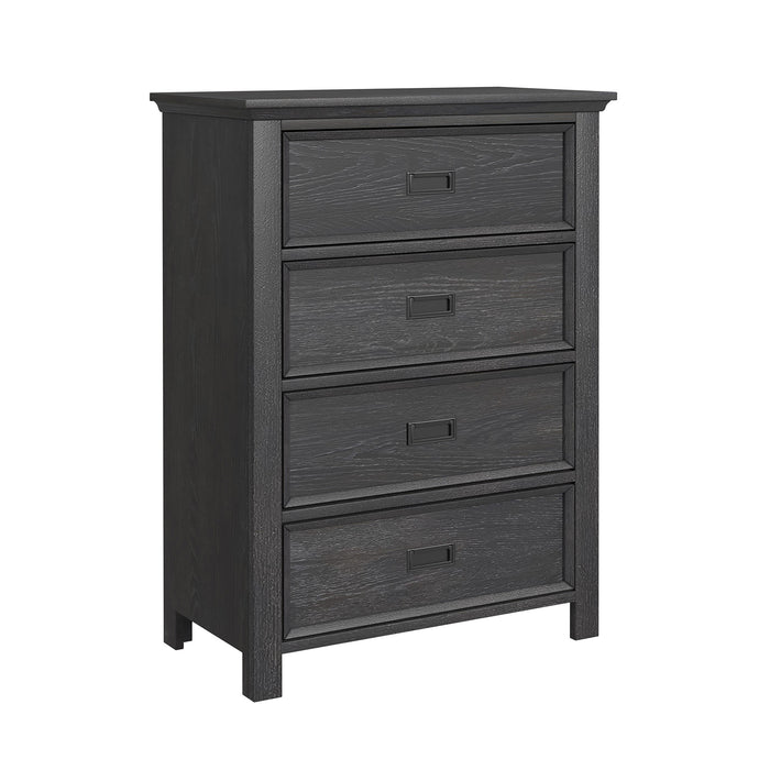 Hampton Kids Over Bunk with Staircase and Trundle Bedroom Set