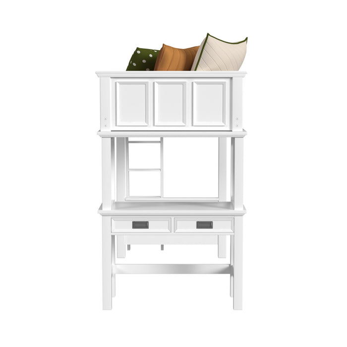 Hampton Kids Loft with Ladder and Desk with Speaker Bedroom Set