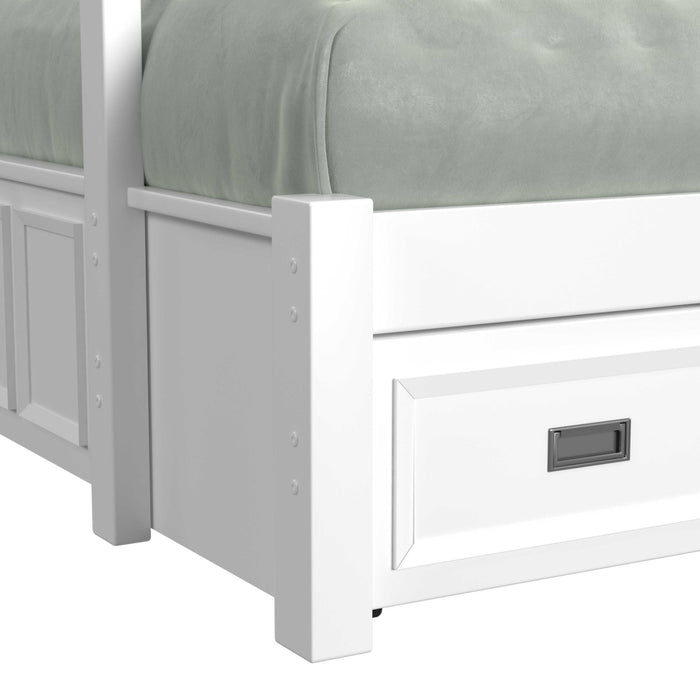 Hampton Kids Over Bunk with Staircase and Trundle Bedroom Set