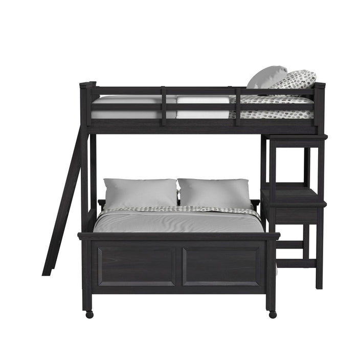 Hampton Kids Over Loft with Ladder and Desk with Speaker